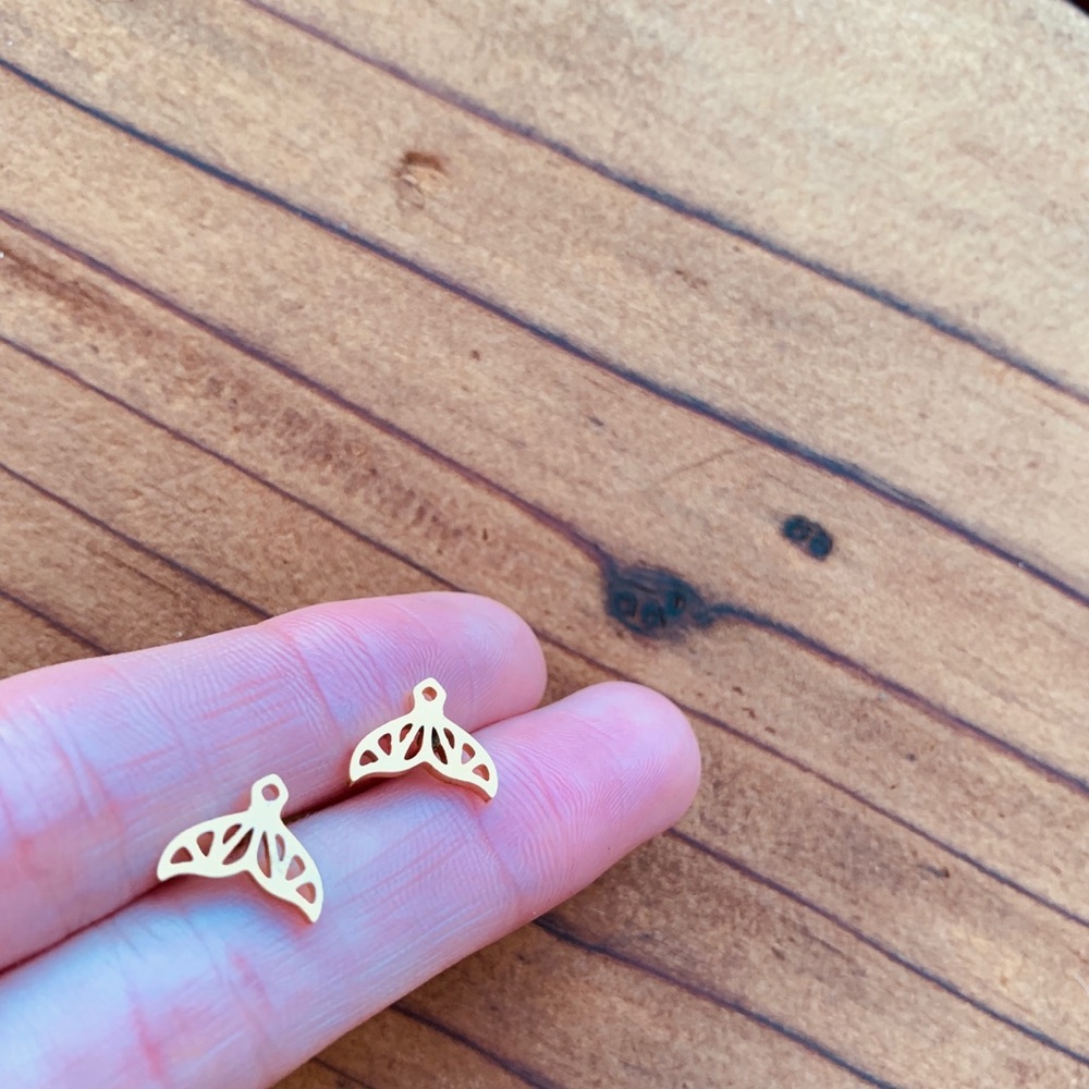 MERMAID GOLD Stainless Steel Stud Earrings with Gift Bag